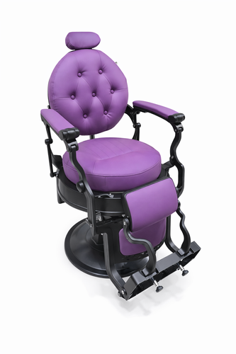 כיסא למספרה דגם 31853-סגול CHROMED BLACK