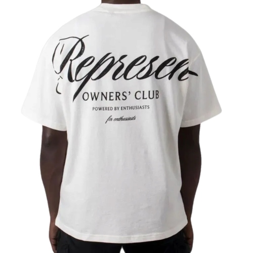 חולצה REPRESENT מידות S-XXL לגברים בגוון לבן