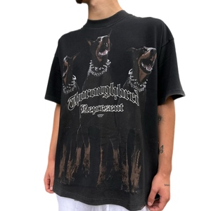 חולצה REPRESENT מידות S-XXL לגברים בגוון שחור עם הדפס
