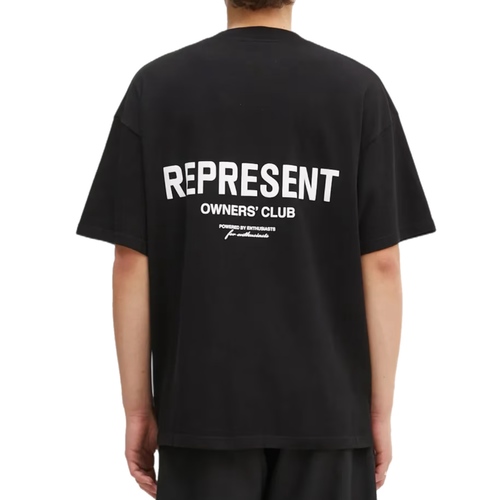 חולצה REPRESENT מידות S-XXL לגברים בגוון שחור