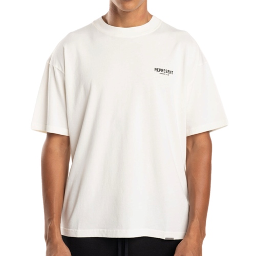 חולצה REPRESENT מידות S-XXL לגברים בגוון שמנת