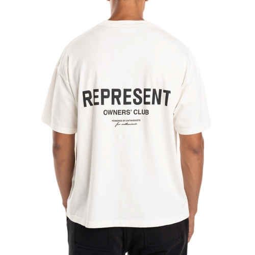 חולצה REPRESENT מידות S-XXL לגברים בגוון שמנת