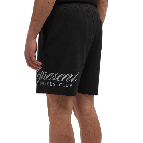 מכנס REPRESENT מידות S-XXL לגברים בגוון שחור עם כיתוב