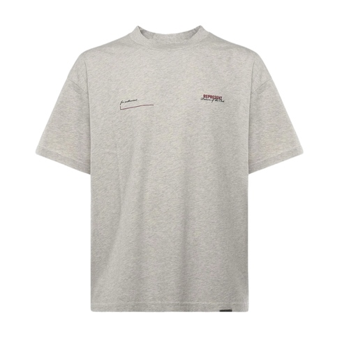 חולצה REPRESENT מידות S-XXL לגברים בגוון אפור עם לוגו
