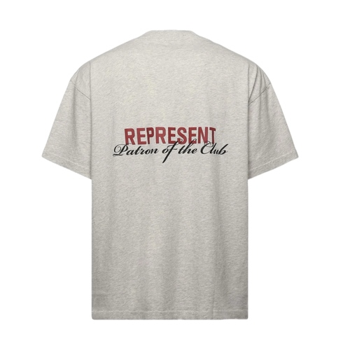 חולצה REPRESENT מידות S-XXL לגברים בגוון אפור עם לוגו