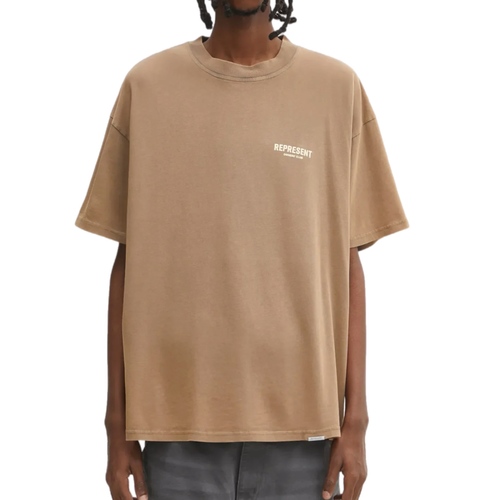 חולצה REPRESENT מידות S-XXL לגברים בגוון קאמל