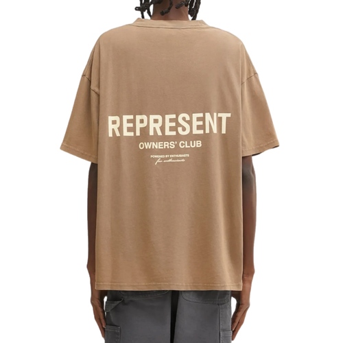 חולצה REPRESENT מידות S-XXL לגברים בגוון קאמל