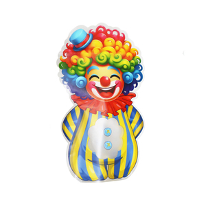 שקית קשיחה בצורת ליצן עם פס סגירה - 5 יחידות
