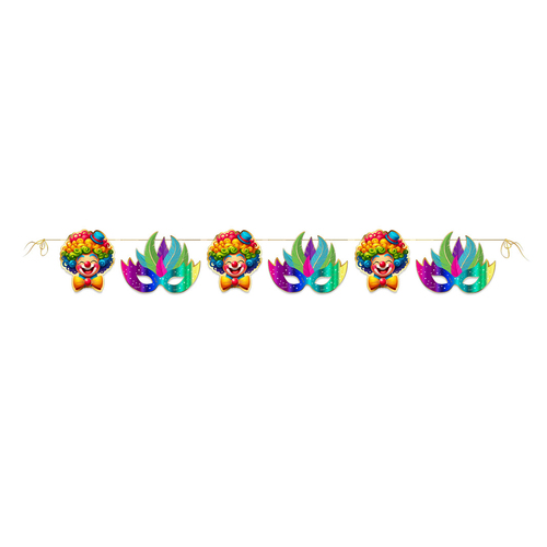 שרשרת לתלייה עם אלמנטים לפורים דגם 'הקרנבל הגדול'