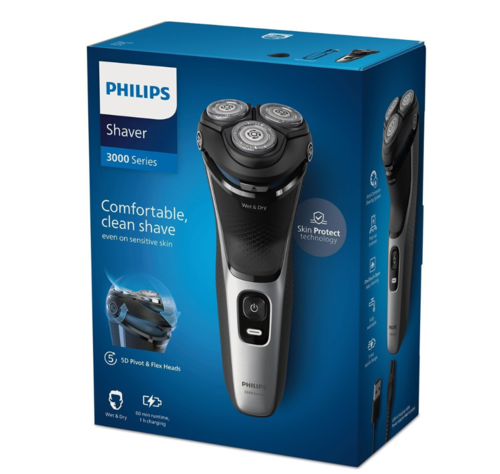 מכונת גילוח Philips 3000 S3143/00 | יבואן רשמי שנתיים אחריות