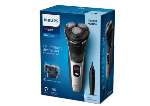 מכונת גילוח חשמלית לשימוש יבש ורטוב Philips S3143/02 | יבואן רשמי שנתיים אחריות