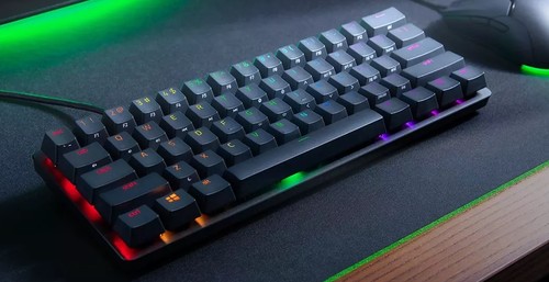 מקלדת גיימינג מכנית Razer Huntsman Mini Purple Switch