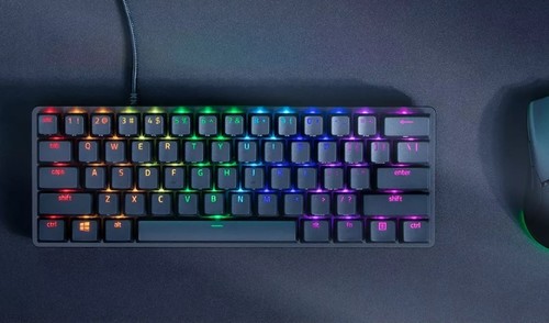 מקלדת גיימינג מכנית חוטית צבע שחור Razer Huntsman Mini Clicky Optical Red Switch
