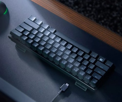 מקלדת גיימינג מכנית חוטית צבע שחור Razer Huntsman Mini Clicky Optical Red Switch