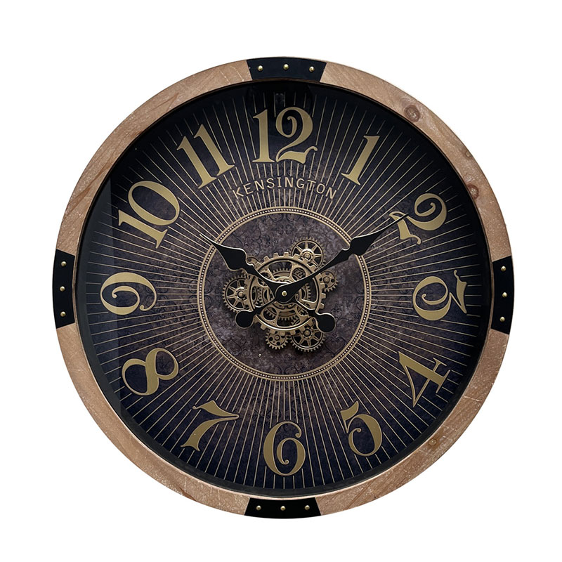 שעון קיר עץ כרונוגרף פרימיום