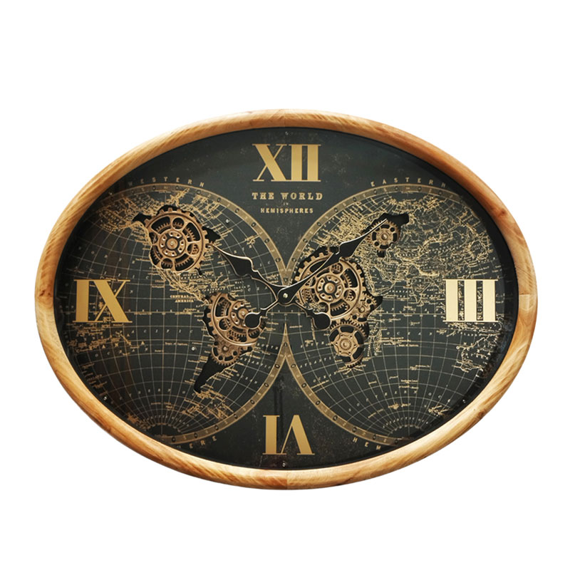 שעון עץ אובלי 