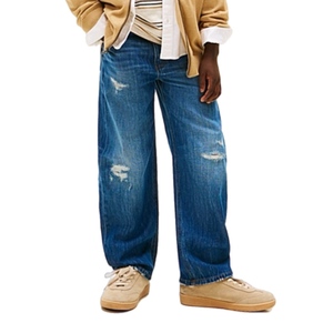 גינס TOMMY HILFIGER מידות 6 חודשים עד 16 שנים לילדים בגוון כחול עם קרעים