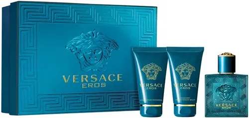 Versace Eros EDT 5ML + 25ML After Shave Balm + 25ML Shower Gel Set
