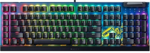 מקלדת גיימינג מכנית חוטית Razer BlackWidow V4 X Fortnite Edition