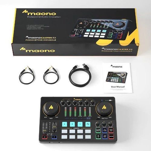 Maono Maonocaster E2 GEN 2– מיקסר ואודיו אינטרפייס לפודקאסטים ולסטרימינג
