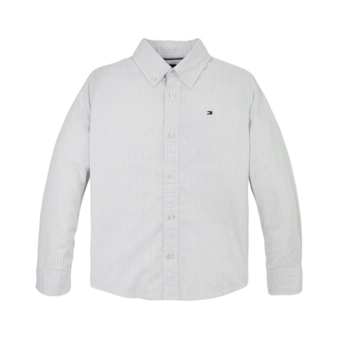 חולצה מכופתרת TOMMY HILFIGER מידות 6 חודשים עד 16 שנים לילדים בגוון אפור בהיר