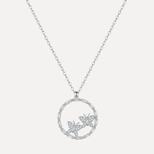 שרשרת דואט פרפרים משובצת