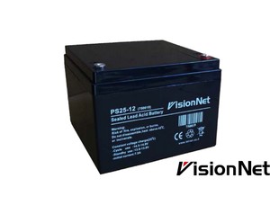 מצבר עופרת חומצתית 12V קיבולת גבוהה בתקן UL עם תמיכה ב- 12V, 25A