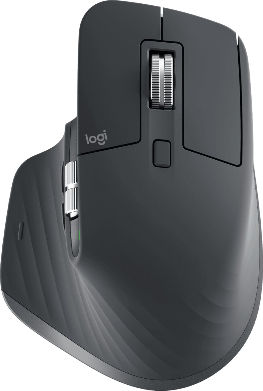 עכבר אלחוטי לוגיטק שחור Logitech MX Master 3S לוג