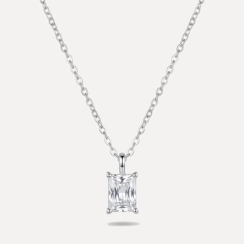 שרשרת זירקון מלבני