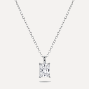 שרשרת זירקון מלבני