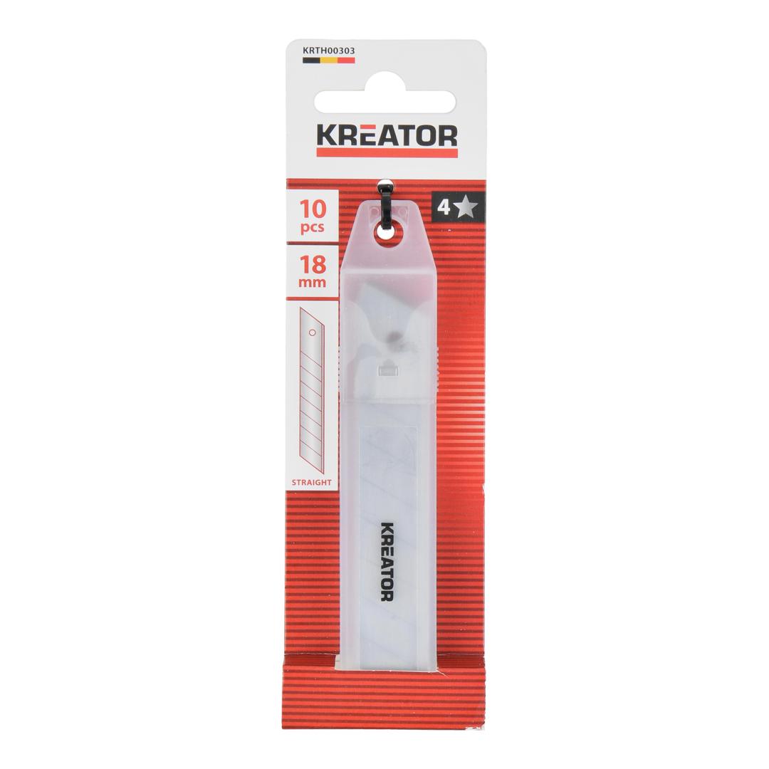 מארז 10 להבים 18 מ"מ  106  KRTH00303 SNAP-OFF STRAIGHT BLADES SNAP-OFF 18MM - 10 PCS ברקוד 5400338121920