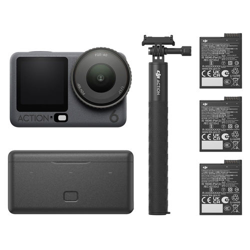 מצלמת אקסטרים DJI Osmo Action 6 Adventure Combo יבואן רשמי