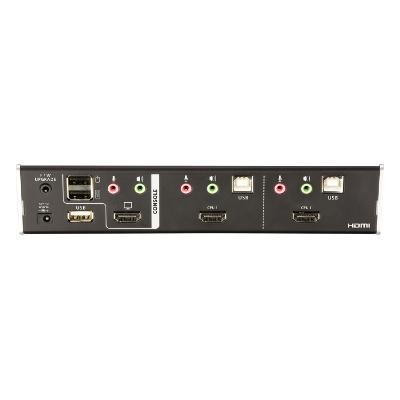Aten CS1792 קופסת מיתוג מפסק KVMP דו־פורט HDMI USB עם תמיכת אודיו וסנכרון 