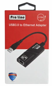 מתאם רשת אינטרנט USB 3.0 לרשת Ethernet מבית Pro Line