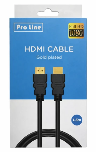 כבל HDMI ל- HDMI באורך 1.50 מטר Gold Plated מבית Pro Line