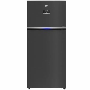 מקרר מקפיא עליון 630 ליטר – BEKO RDNE6543XR – נירוסטה מושחרת רוחב 76 ס"מ