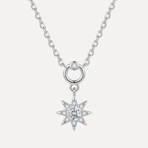 שרשרת כוכב תלוי משובץ