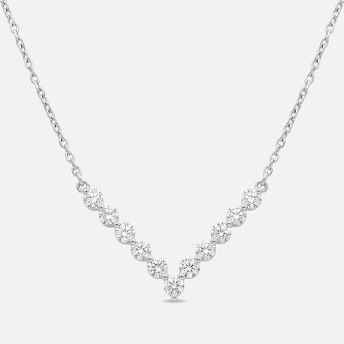 שרשרת V משובצת