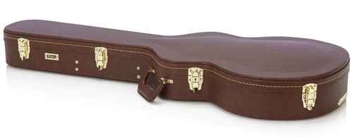 ארגז לגיטרה חשמלית 1/4 נפח GATOR GW-335-BROWN Deluxe Wood Case for 335-Style