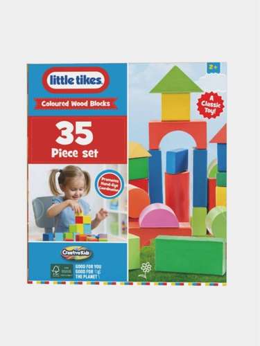 סט קוביות עץ צבעוניות 35 חלקים Little Tikes