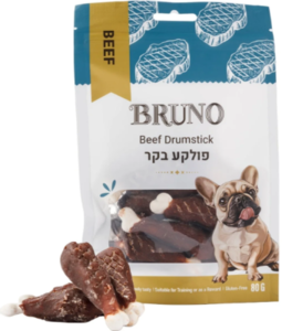 חטיף לכלבים ברונו פולקע בקר 80 גרם - 