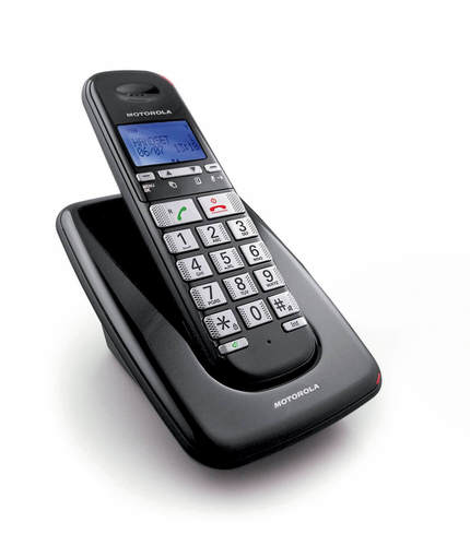טלפון אלחוטי תפריט בעברית Motorola S3001 צבע שחור