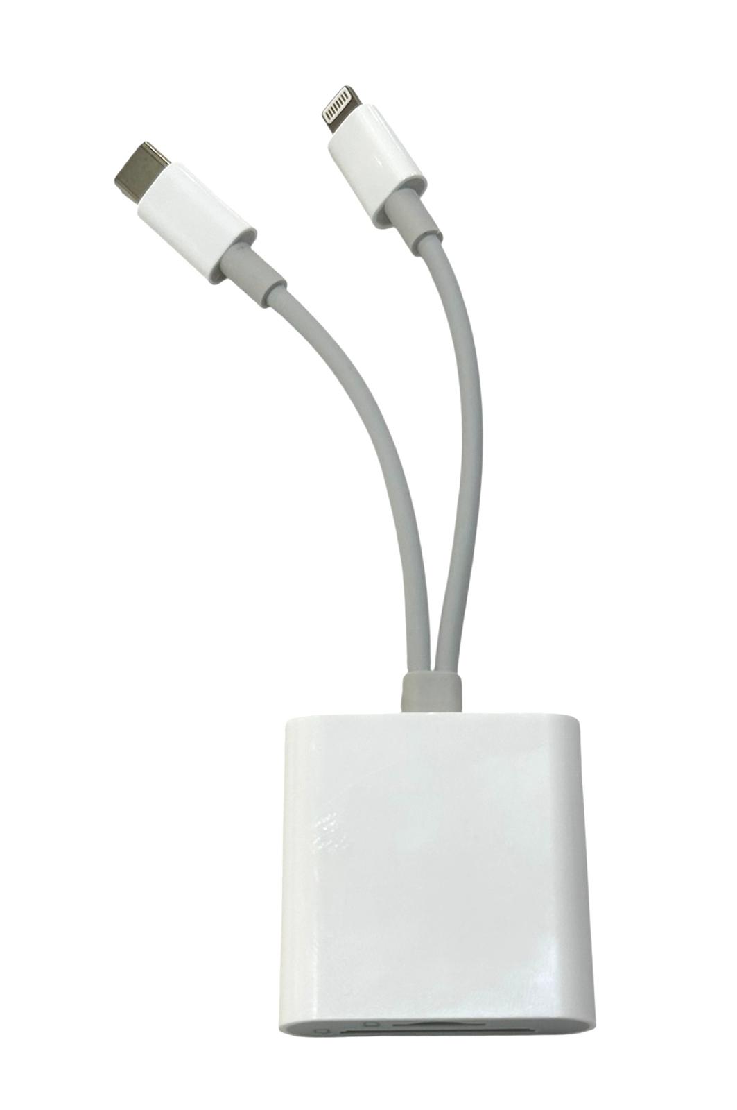 מתאם לטלפון SD ו-Micro SD לחיבור Lightning ו- Type-C