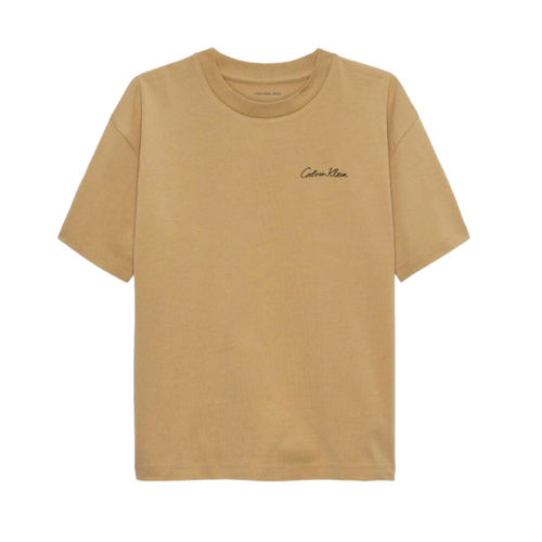 חולצה CALVIN KLEIN מידות 4-16 לילדים בגוון קאמל