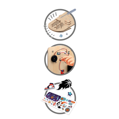 ערכת בנייה עצמית: משחק כדורסל אלקטרוני – בנו, עצבו ושחקו