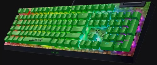 מקלדת גיימינג מכנית חוטית Razer Blackwidow V4 X Minecraft Edition