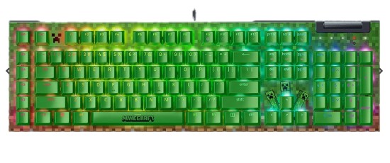 מקלדת גיימינג מכנית חוטית Razer Blackwidow V4 X Minecraft Edition