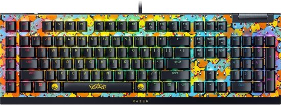 מקלדת גיימינג מכנית חוטית Razer Blackwidow V4 X Pokémon Kanto Starters Edition