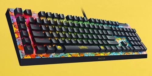מקלדת גיימינג מכנית חוטית Razer Blackwidow V4 X Pokémon Kanto Starters Edition