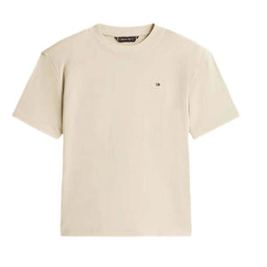 חולצה TOMMY HILFIGER מידות 6 חודשים עד 16 שנים לילדים בגוון קרם